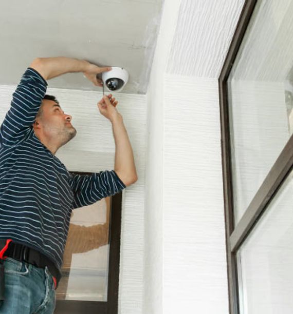 Professional security camera installation service