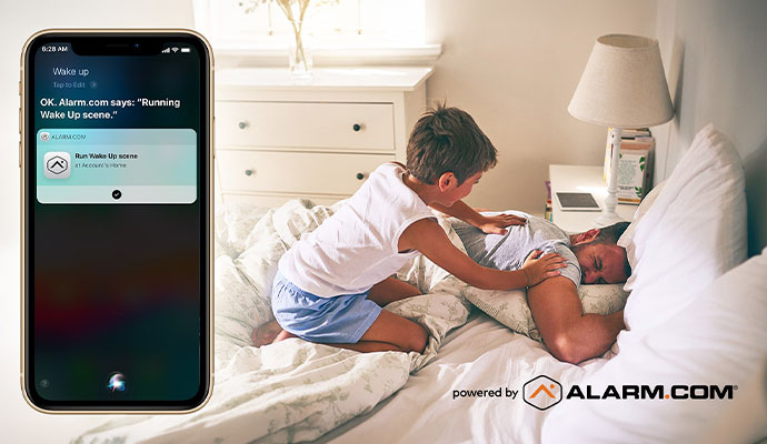 Siri voice control with Alarm.com smart home