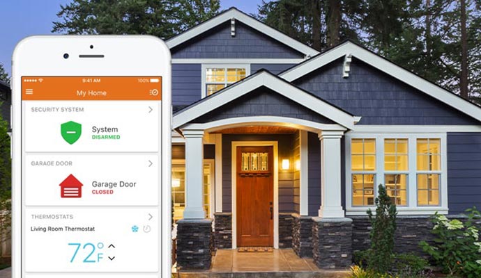 Smart home app dashboard