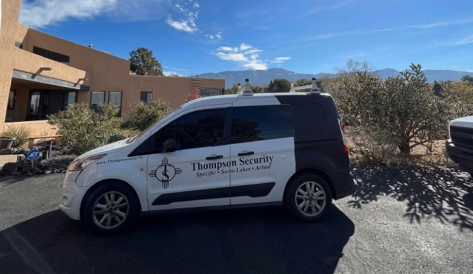 Thompson Security branded service van
