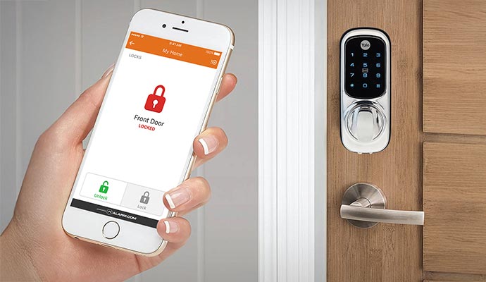 Touchless door system with mobile interface